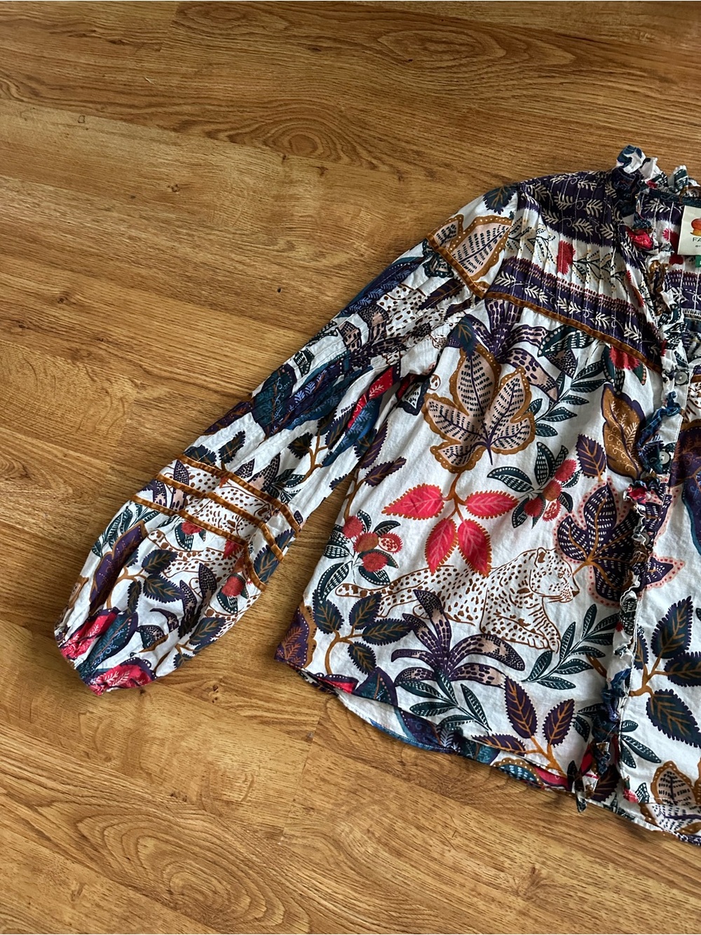 FARM Rio Button Up Blouse M - Picture 7 of 13